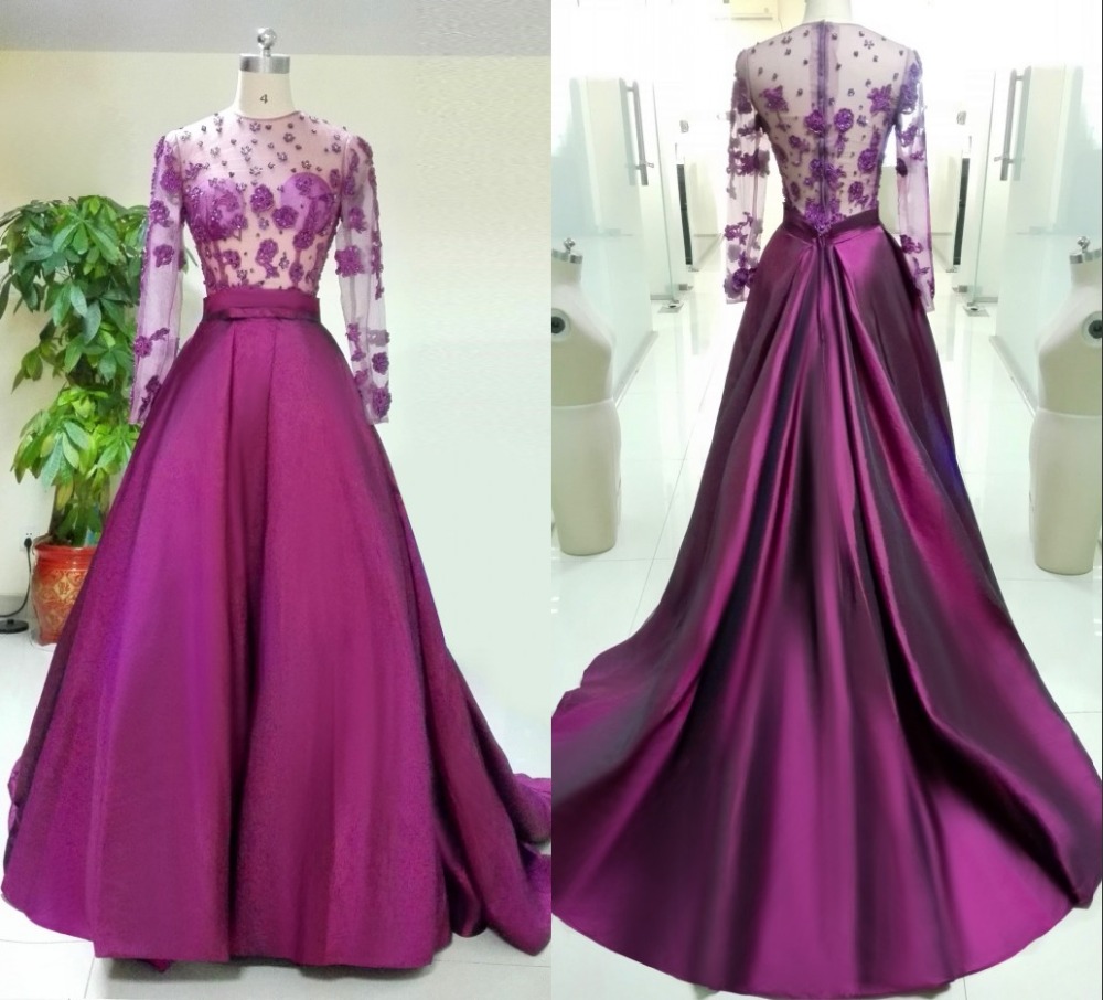 A-line Sleeveless Floor-length Evening Dress With Beading 3