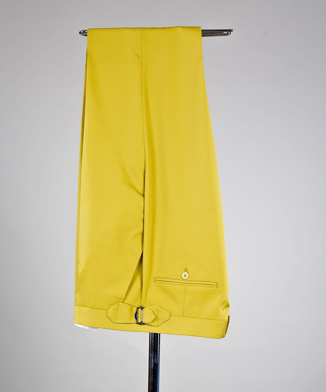 Mustard Yellow Double Breasted Suit with Sartorial 5-Button Cuffs 4