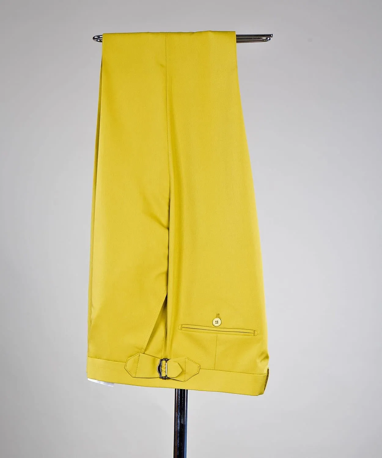 Mustard Yellow Double Breasted Suit with Sartorial 5-Button Cuffs 4