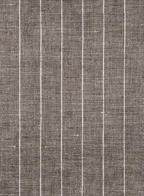 Dark Gray Striped Men Suits 4