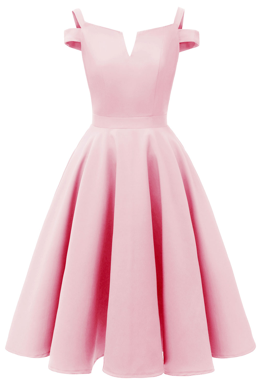 A-line Knee-length Satin Chiffon Party Dress 4