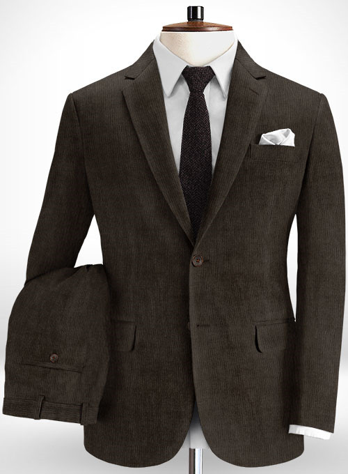 Brown Corduroy Men Suits 2