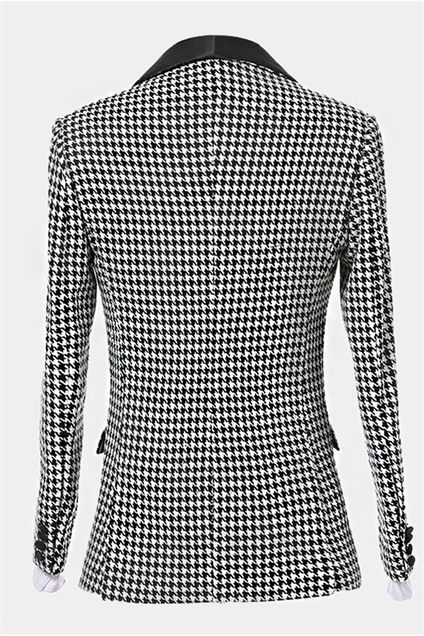 Black and White Houndstooth Tuxedo 2