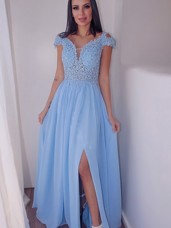 Ball Gown Off-the-shoulder Sweetheart Neck Sleeveless Floor-length Evening Dress With Court Train 4