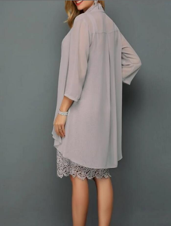 est Chiffon Lace Mother of Bride Dress Women Daily Wear Dress 2