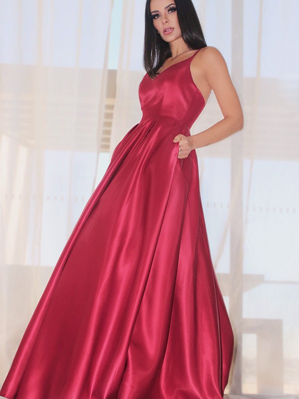 Ball Gown V-neck Sleeveless Sweep / Brush Train Formal Dress With Beading 8
