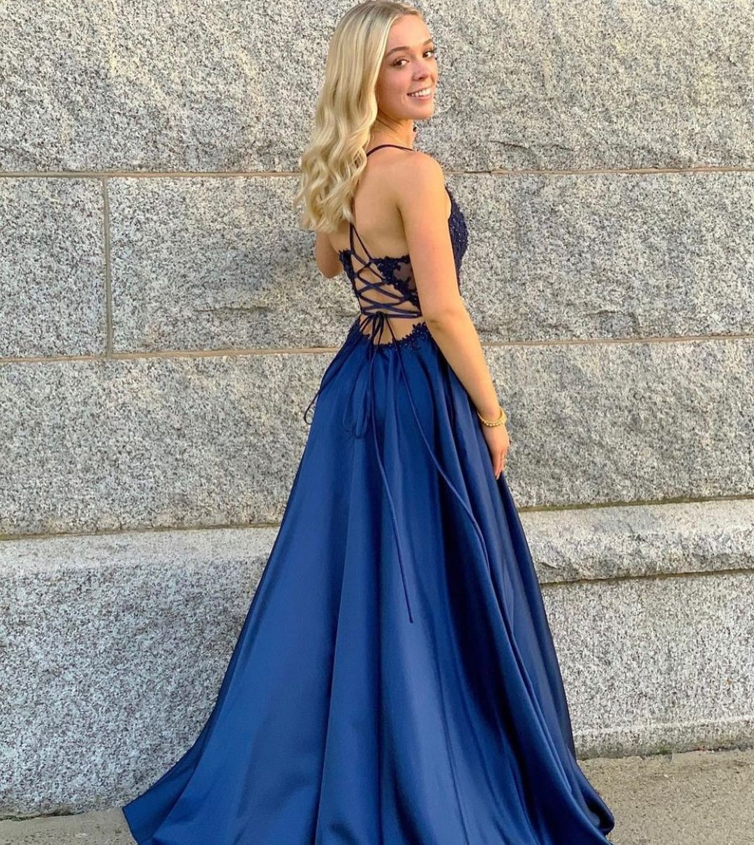 A-line Spaghetti Straps Sleeveless Floor-length Satin Homecoming Dress With Ruffles 3