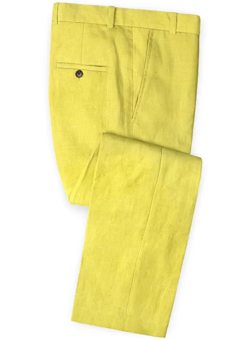 Shiny Yellow Slim Fit Men Suits 3