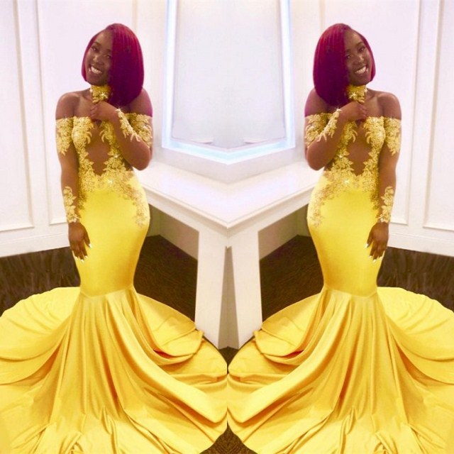 Mermaid Sweep / Brush Train Evening Gown With Lace 3
