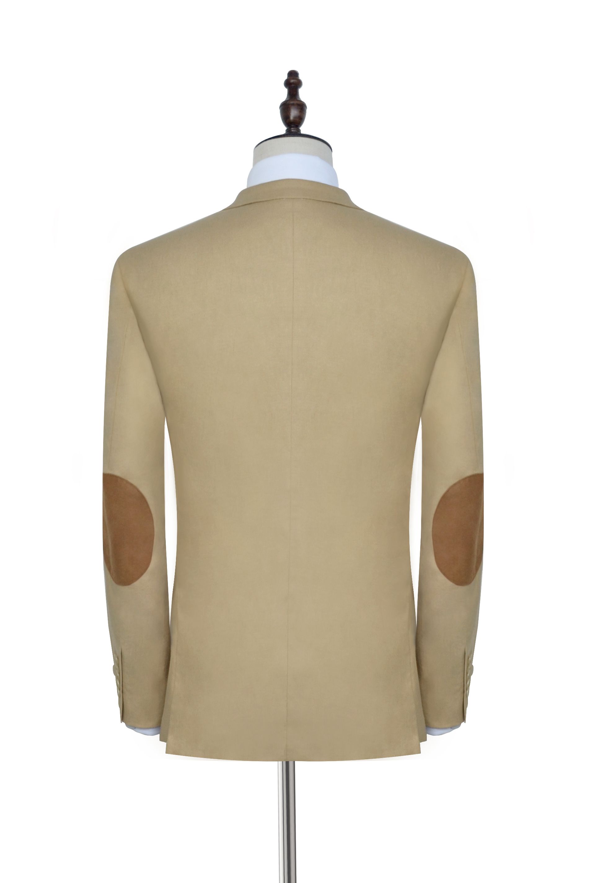 Taupe Single Breasted Leisure Suits for Men with Notch Lapel 2