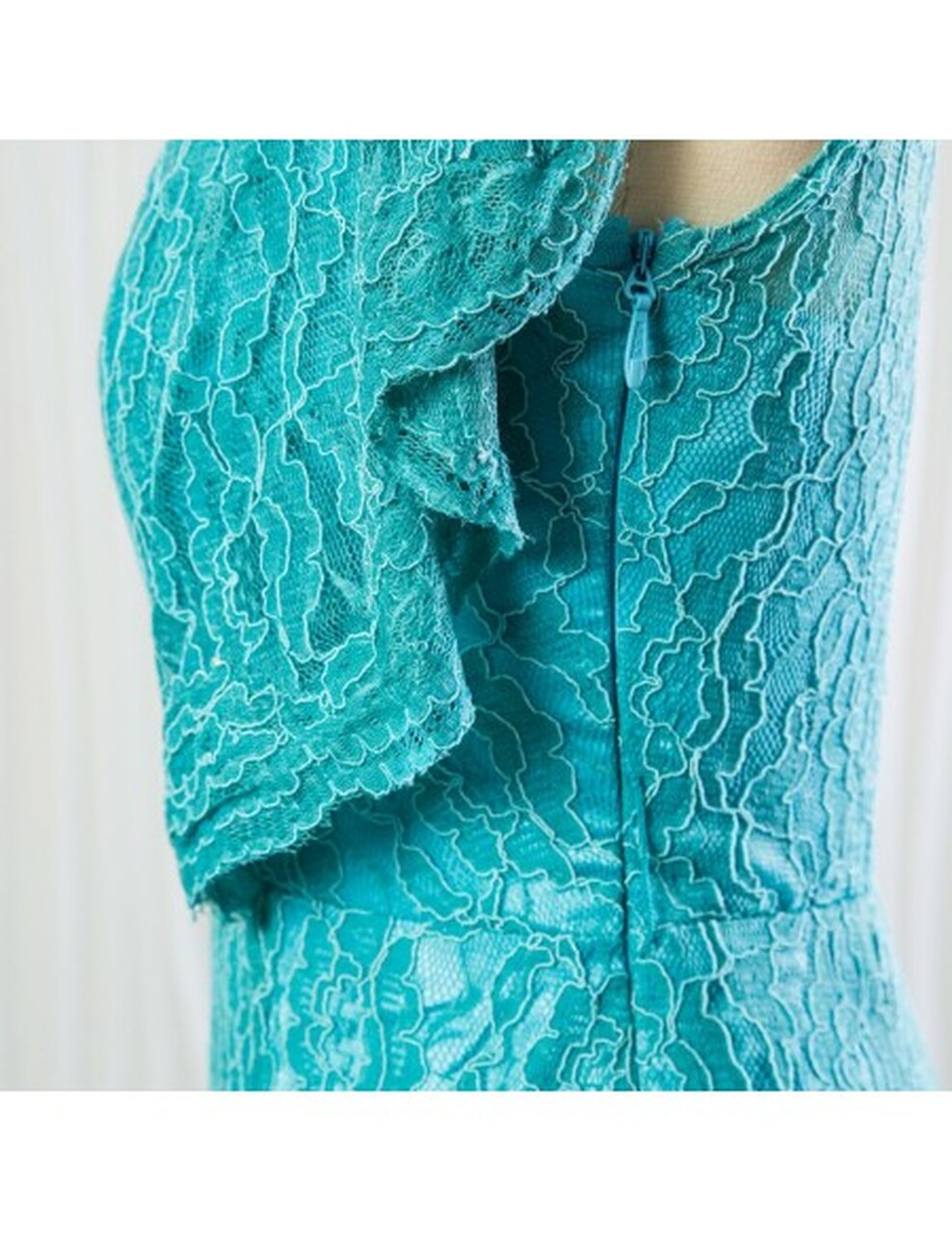 A-line One Shoulder Sleeveless Knee-length Bridesmaid Gown With Lace 4