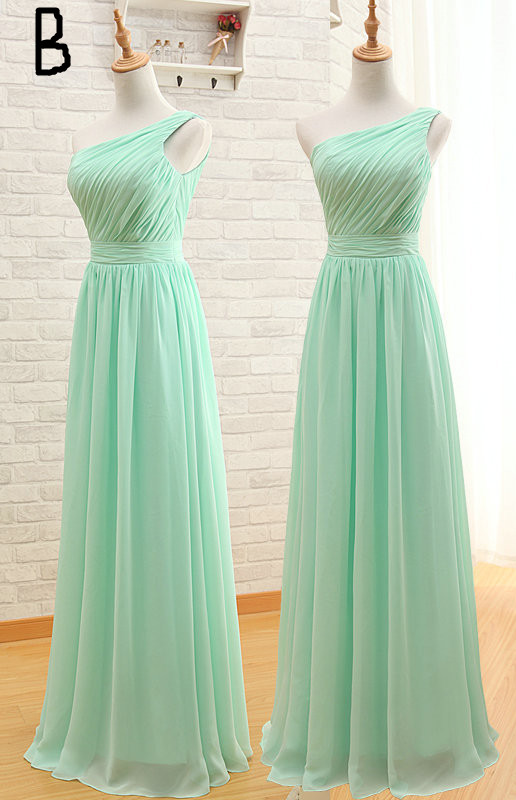 A-line Sleeveless Floor-length 100D Chiffon Bridesmaid Attire With Ruffles 2