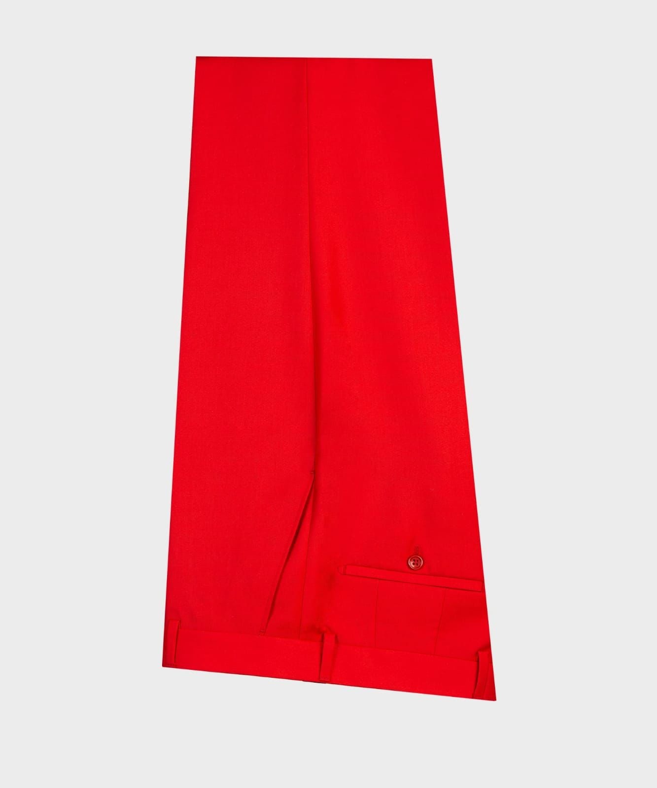 Red Double Breasted Best Fitted Prom Outfit with Peaked Lapel 5