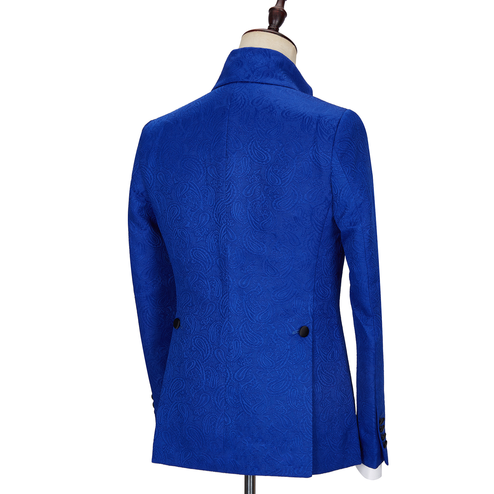 Royal Blue Jacquard Wedding Men Suit 2