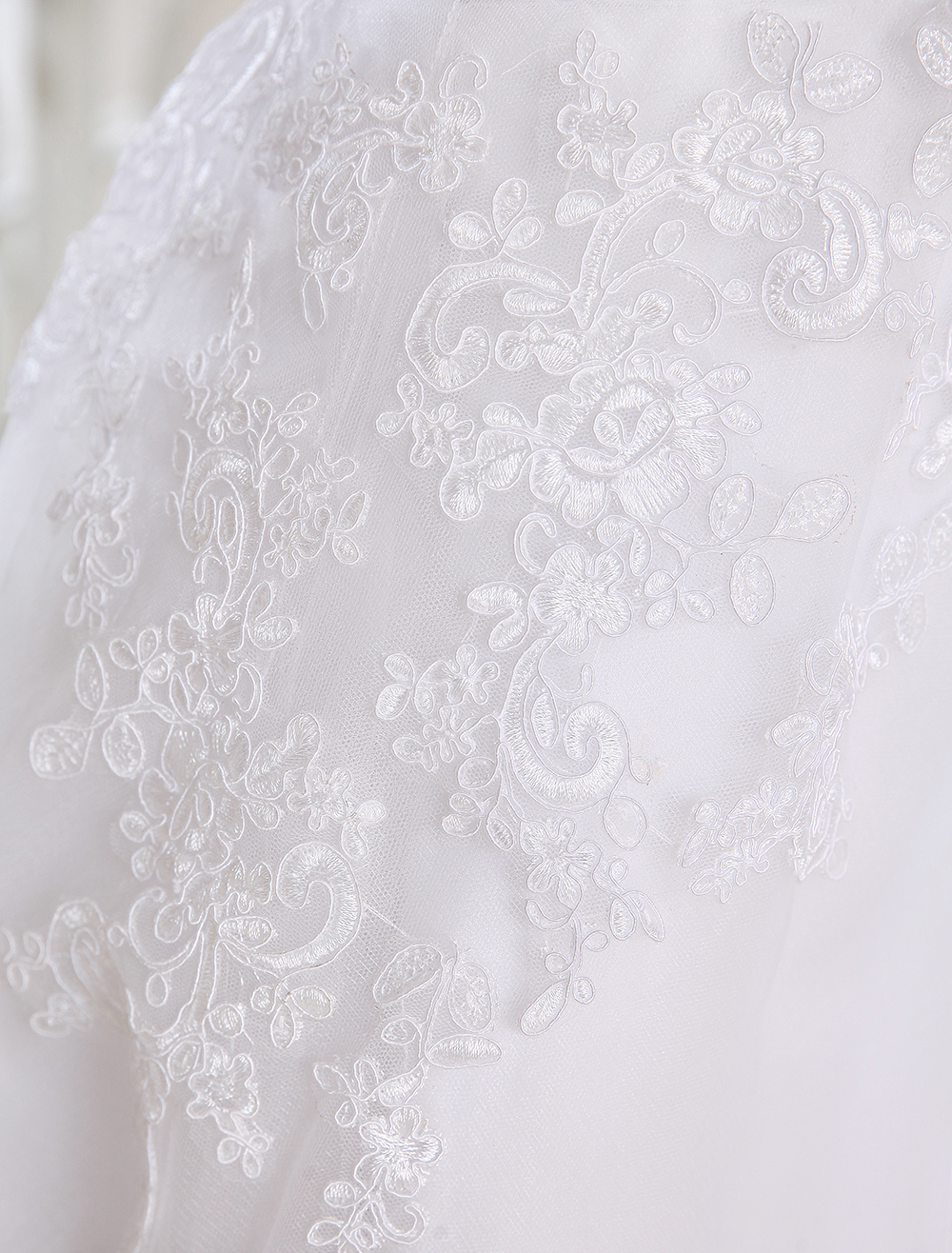 A-line Half-Sleeves Mini Lace Bridal Gown With Lace 6