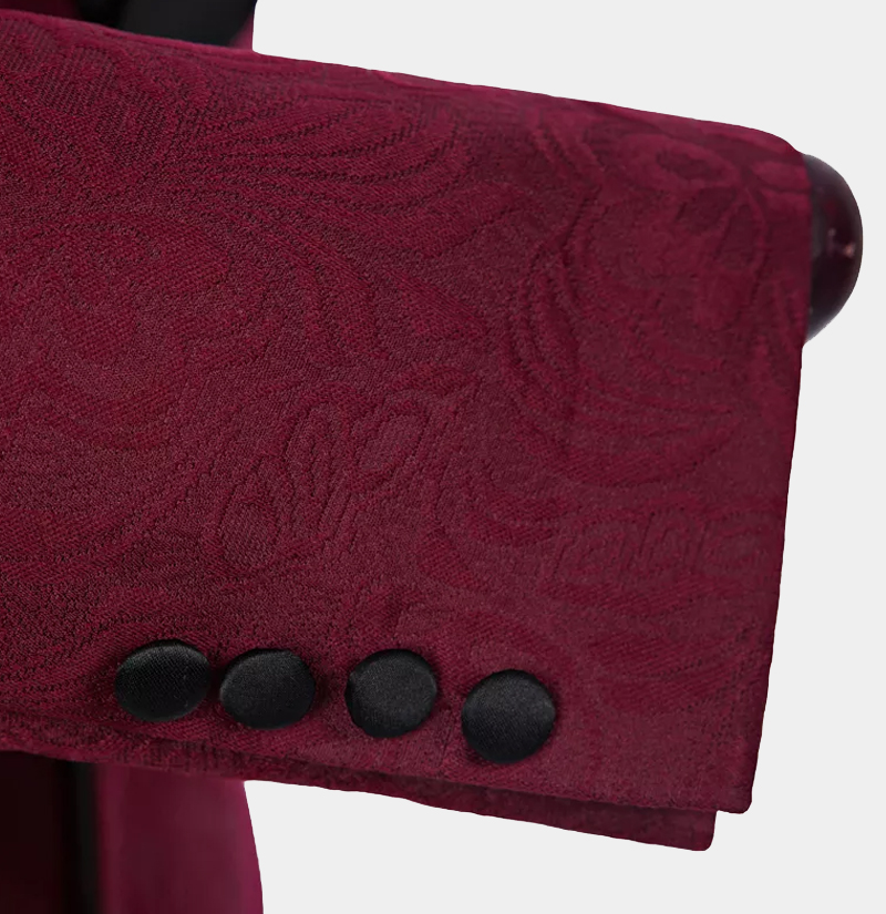 Bespoke Burgundy Shawl Lapel Tuxedo 5