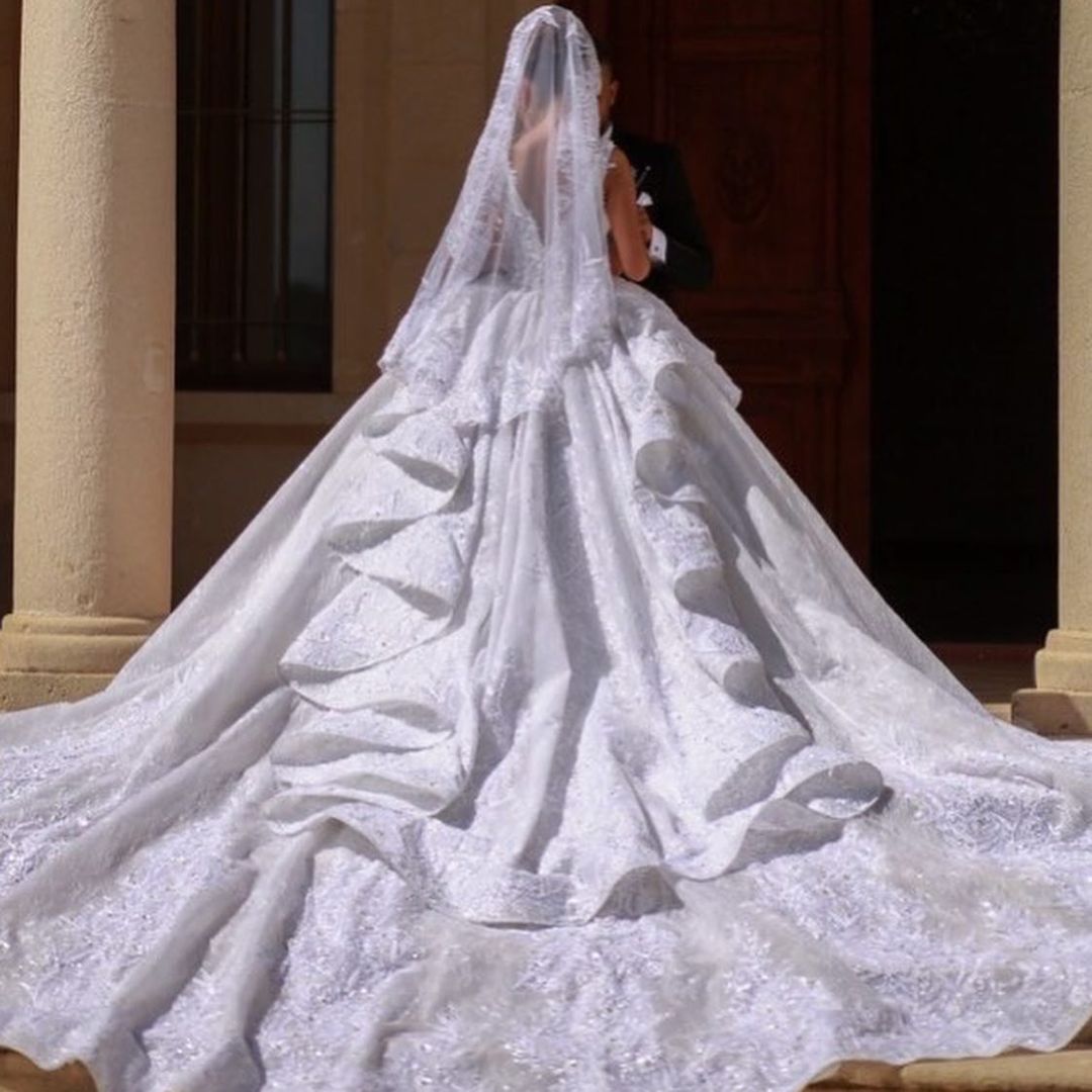 A-line Off-the-shoulder Sleeveless Chapel Train Satin Bridal Gown With Lace 3
