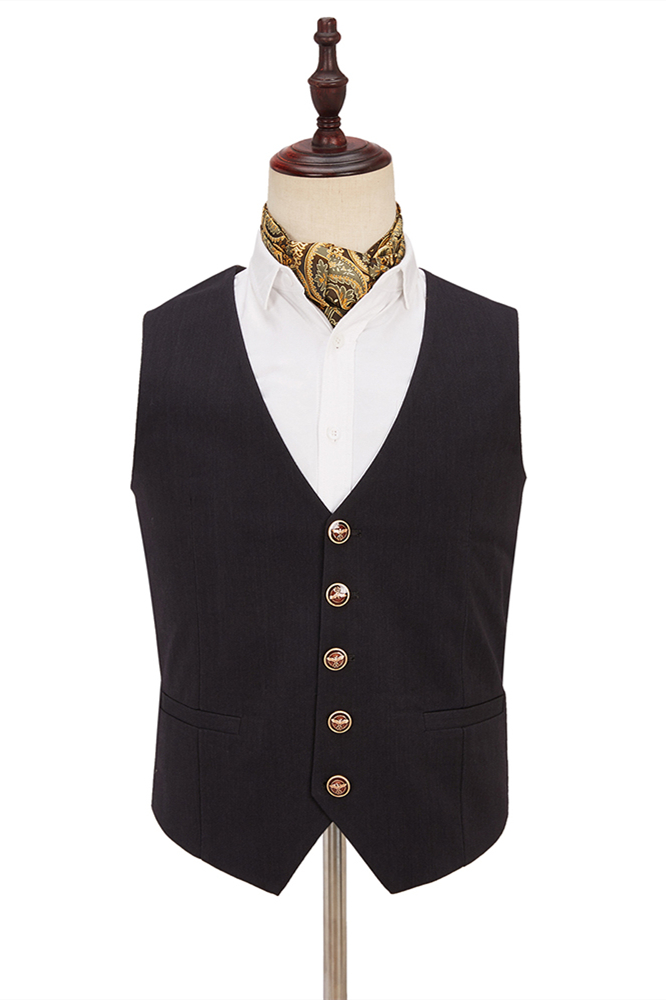 Light Khaki 3 Piece Notch Lapel Men's Suit 3