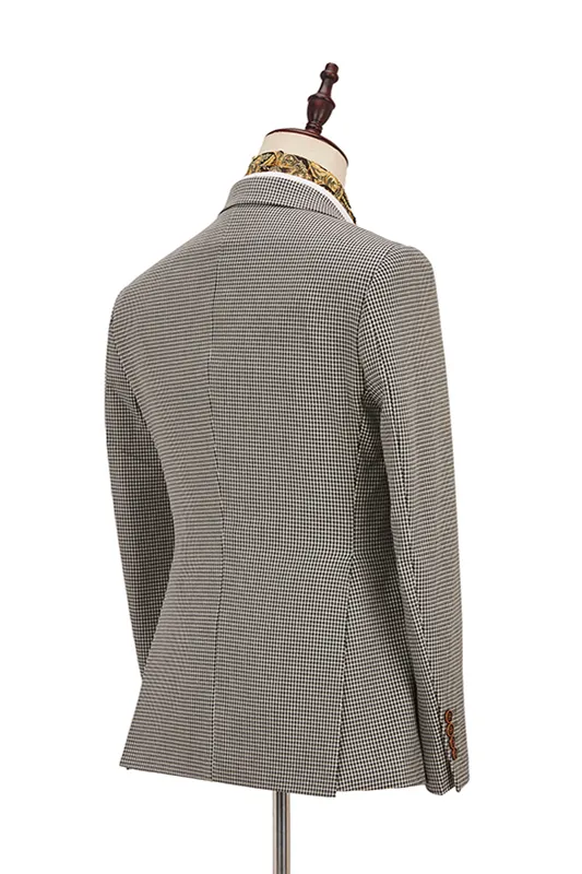 Light Khaki 3 Piece Notch Lapel Men's Suit 2