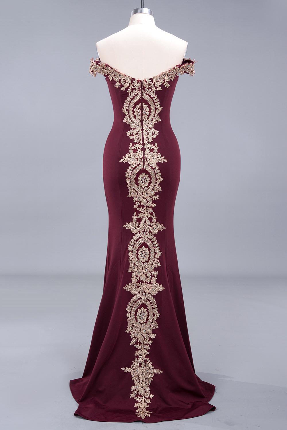 Mermaid Bateau Neck Cap Sleeves Sweep / Brush Train Bridesmaid Gown With Rhinestone 28