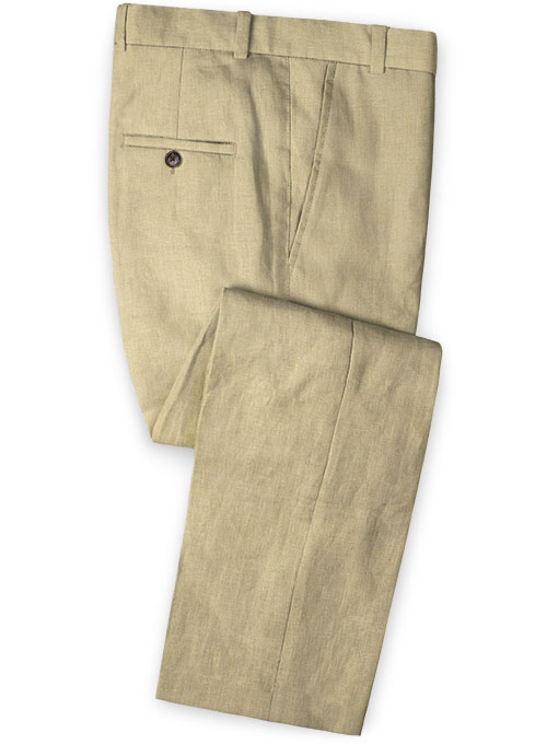 Champagne Linen Men Suits 3