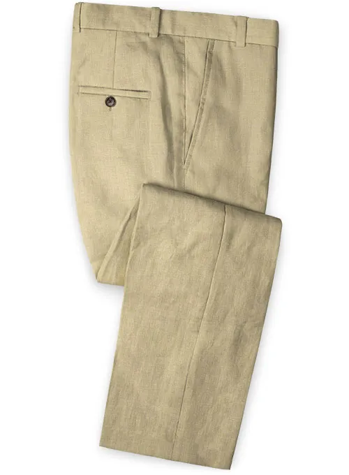 Champagne Linen Men Suits 3