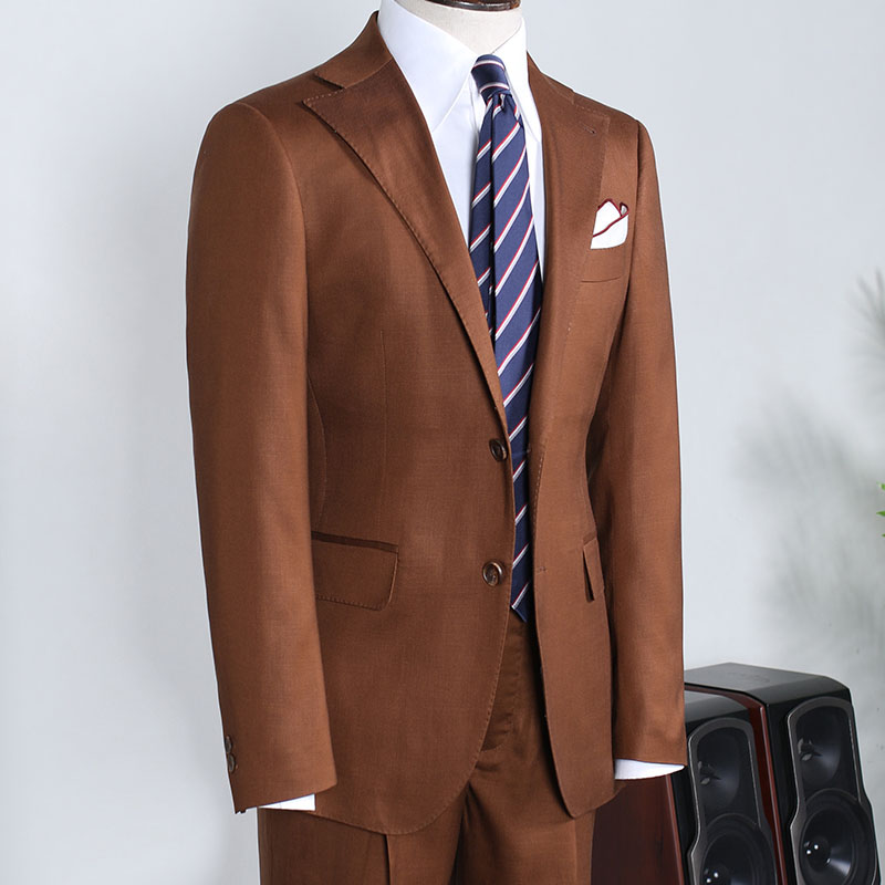 Caramel Slim Fit Business Suit 2