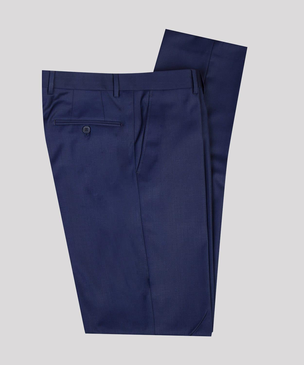 Dark Navy 3-Pieces Men Suit with Peaked Lapel 6