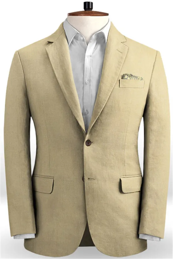 Champagne Linen Men Suits 1