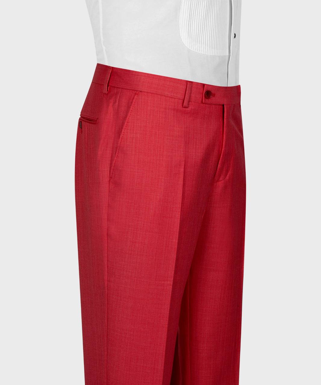 Red One Button Two Pieces Prom Men Suit 5