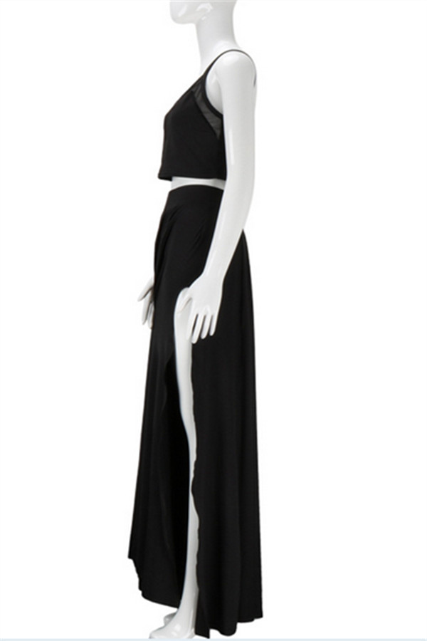 A-line Spaghetti Straps Sleeveless Floor-length 100D Chiffon Prom Dress 3