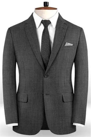 Dark Gray Groomsmen Notch Lapel Tuxedos