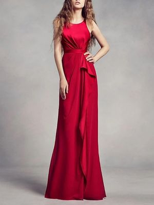 A-line Straps Floor-length Tulle Wedding Dress
