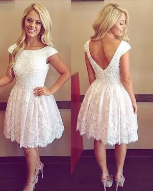A-line Sleeveless Mini Homecoming Dress With Beading