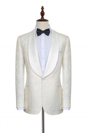 White Silk Wedding Tuxedos