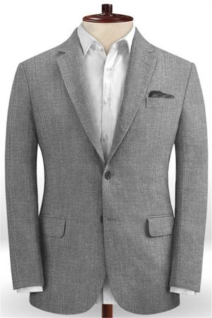 Gray Beach Groom Men Suits