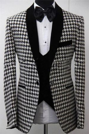 Houndstooth Blazer Dinner Party Suit