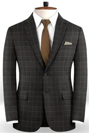 Brown Notched Lapel Tuxedo