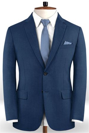 Dark Navy Skinny Blazers Men Suits
