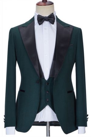 Dusty Sage Three Pieces Slim Fit Prom Men Suit