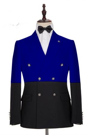 Royal Blue Double Breasted  Men's Suit