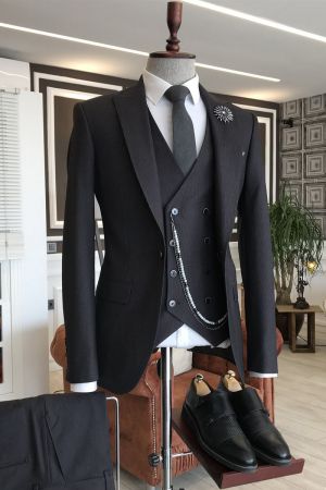 All Black Tailored Slim Fit Suit