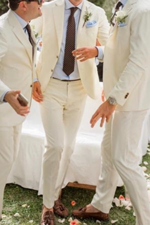 White Bespoke Wedding Suit
