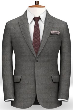 Gray Checker Men Suits