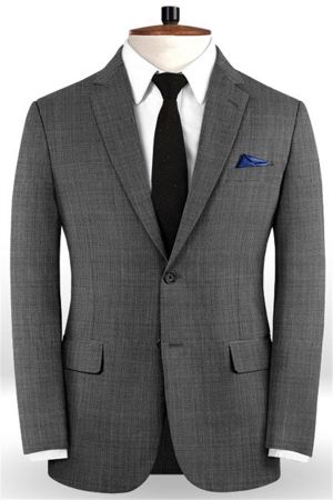 Dark Gray Notch Lapel Men's Tuxedo