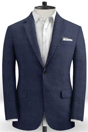 Navy Blue Slim Fit Men Suit