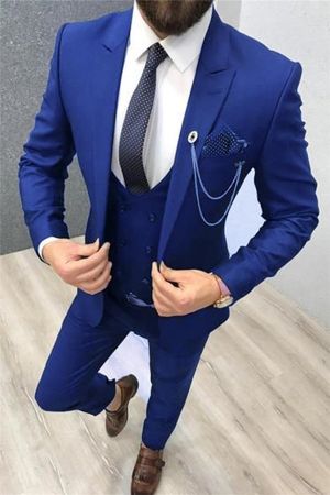 Royal Blue Groomsmen Dress Suit