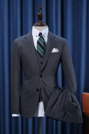 Dark Gray Slim Fit Business Suit