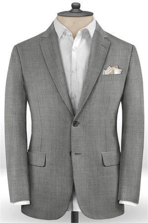 Gray Slim Fit Men Suits