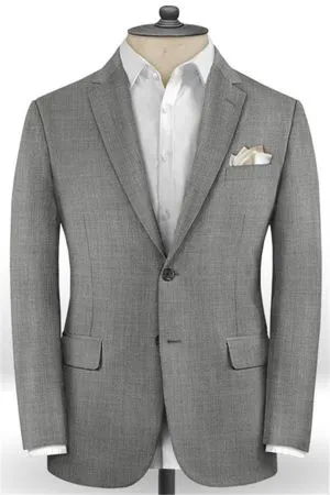 Gray Slim Fit Men Suits